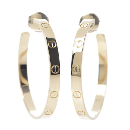 Cartier 18K Yellow Gold Large LOVE Hoop Earrings 1 of 6