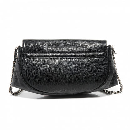 Chanel Caviar Half Moon Wallet On Chain WOC Black 8 of 9