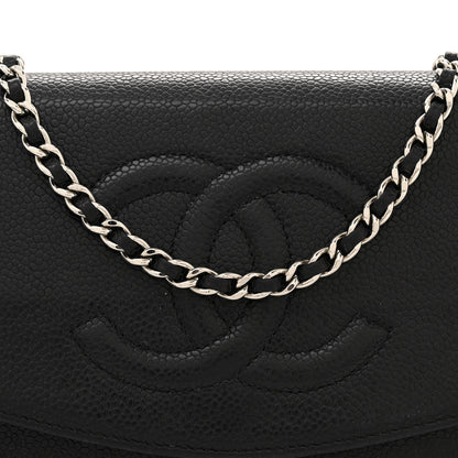 Chanel Caviar Timeless CC Wallet On Chain WOC Black 8 of 13