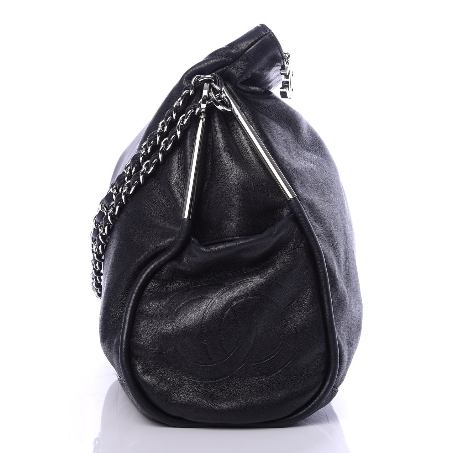 Lambskin Large Ultimate Soft Tote Black