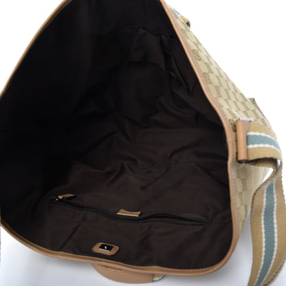 Gucci Monogram Travel Bag Beige Blue 5 of 10