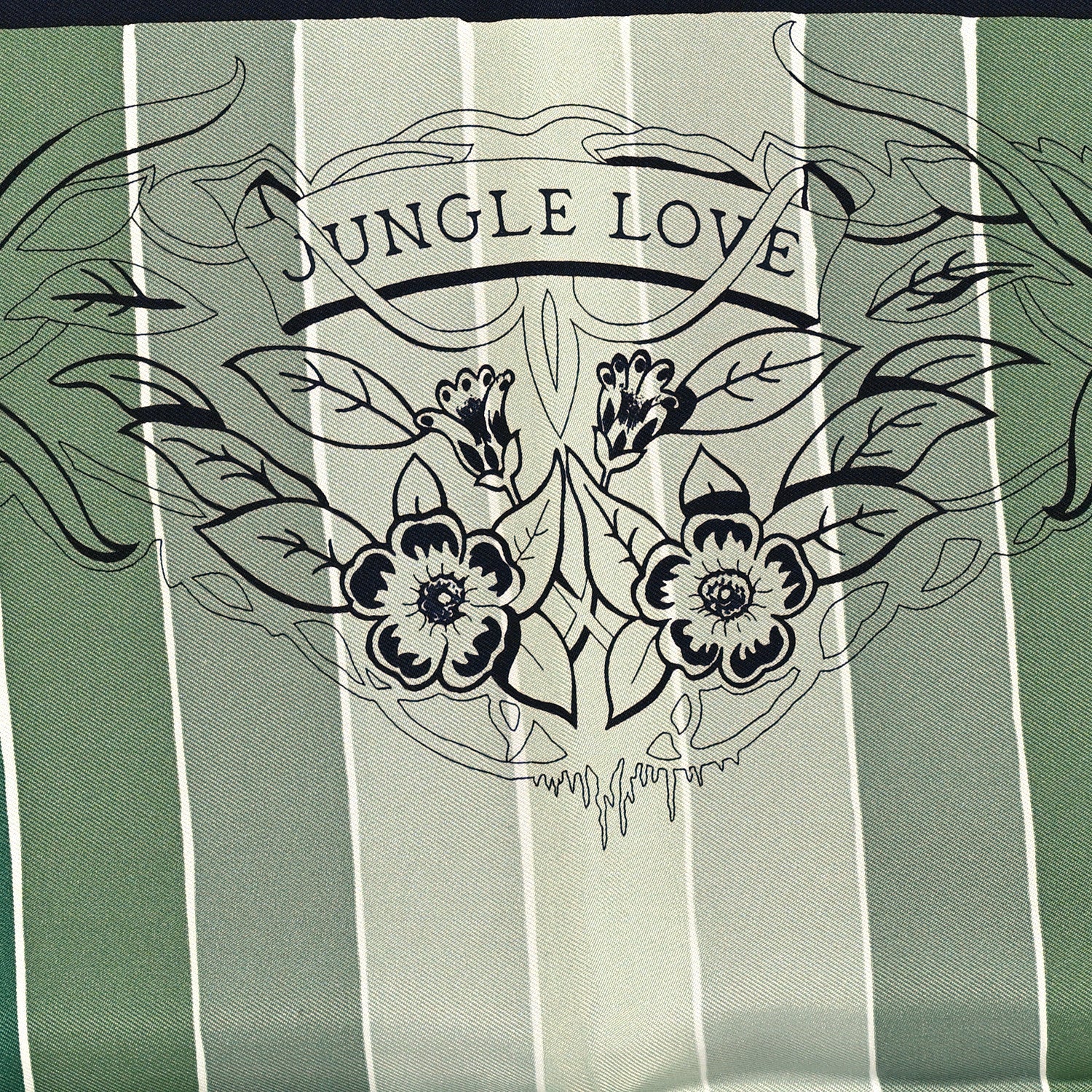 Hermes Silk Carre Jungle Love Rainbow Scarf 90 Marine Vert Petrole 5 of 5