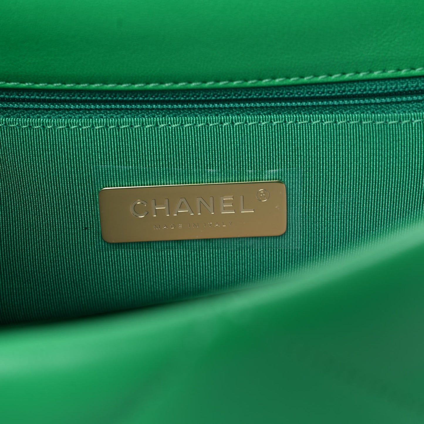 Lambskin Quilted Large Chanel 19 Flap Green