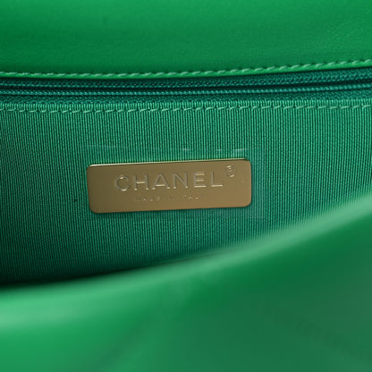 Chanel Lambskin Quilted Large Chanel 19 Flap Green 6 of 10