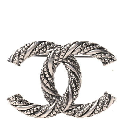 Chanel Ruthenium Twisted CC Brooch 1 of 3