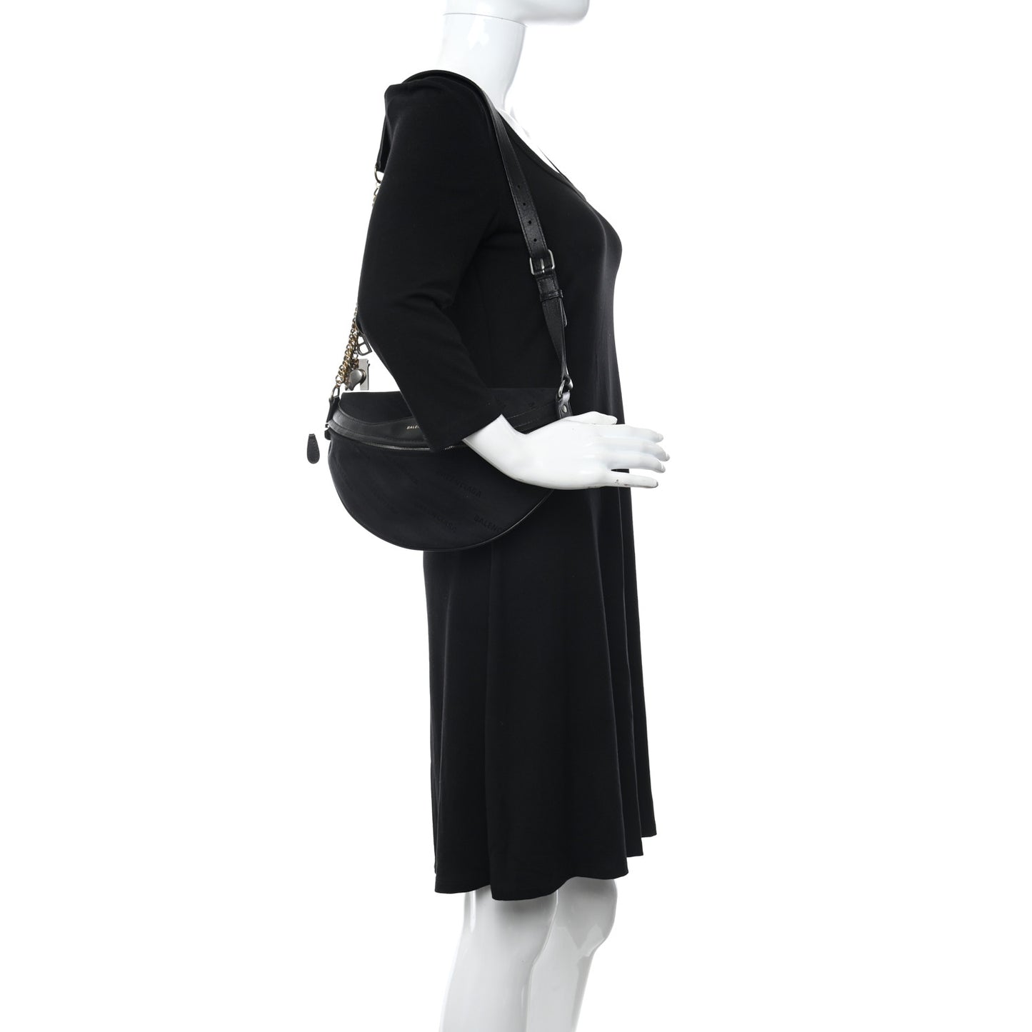 Canvas Jacquard Diagonal Allover Logo XS Souvenir Belt Bag Black