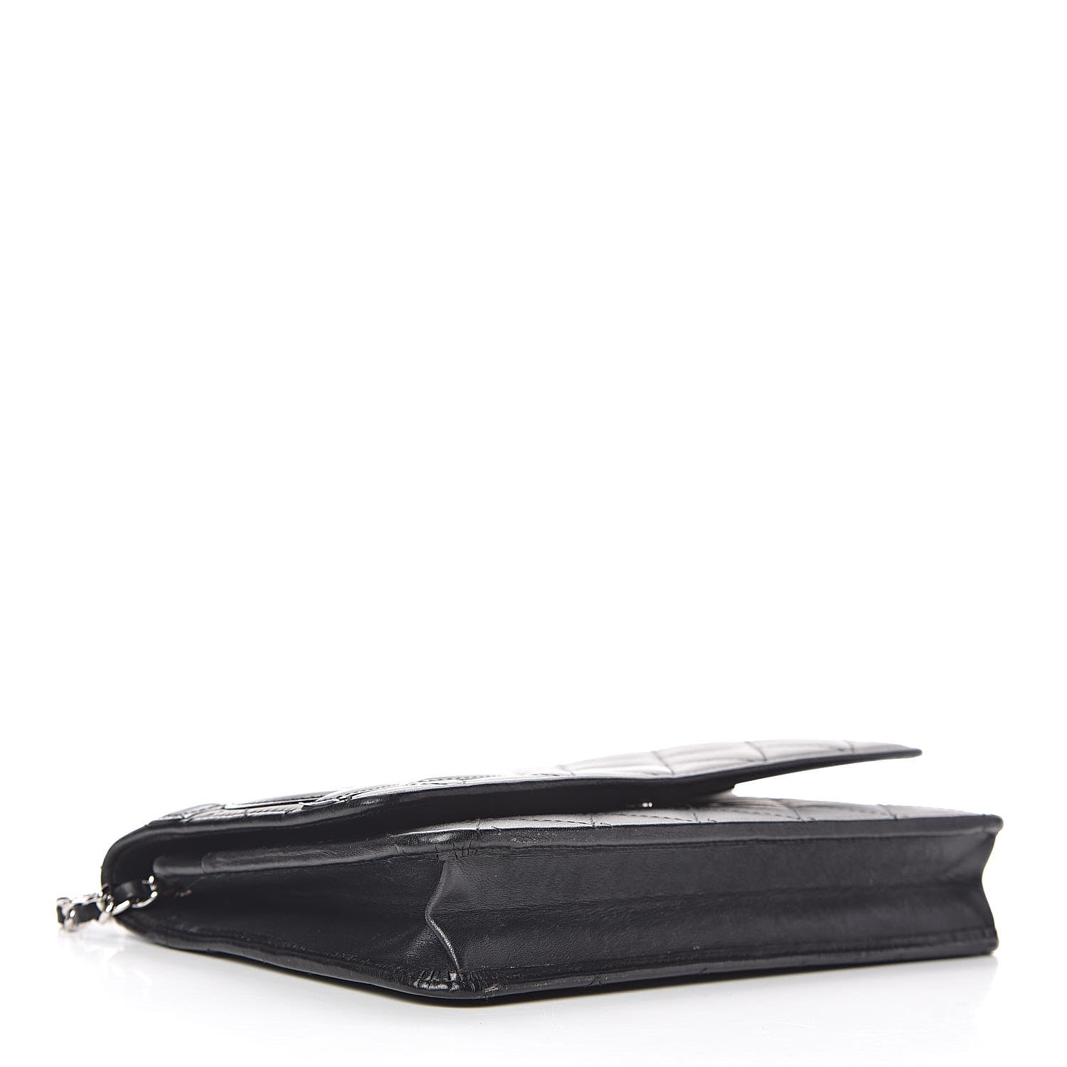 Chanel Calfskin Quilted Cambon Wallet On Chain WOC Black 4 of 11