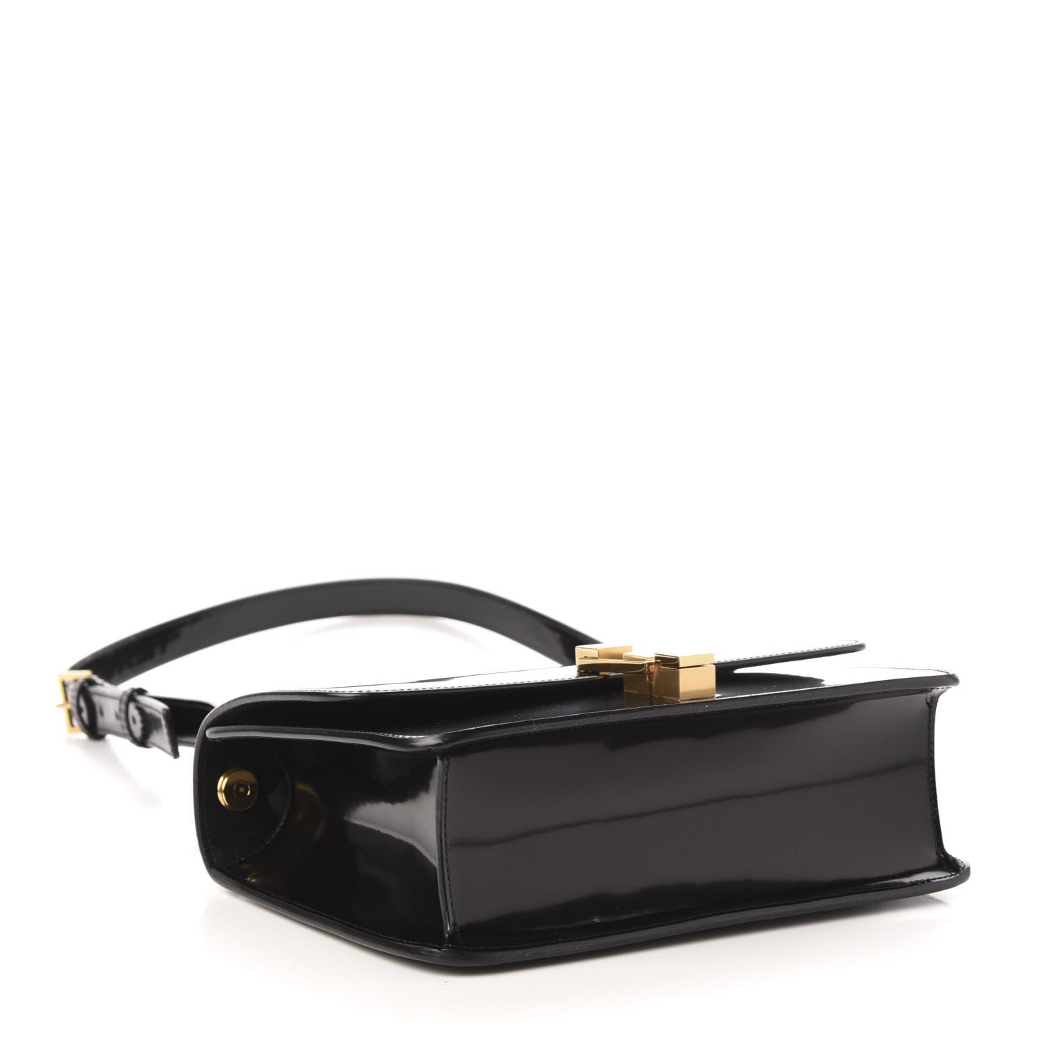 Saint Laurent Patent Calfskin Carre Satchel Black 4 of 10