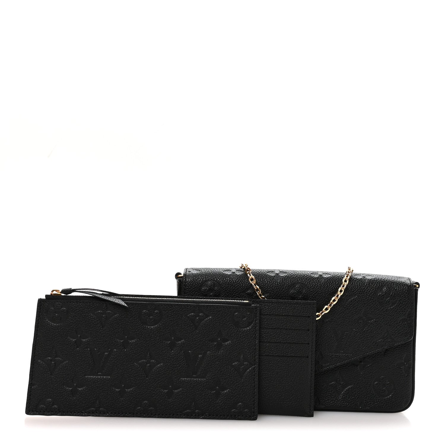 Louis Vuitton Empreinte Pochette Felicie Chain Wallet Black 5 of 23