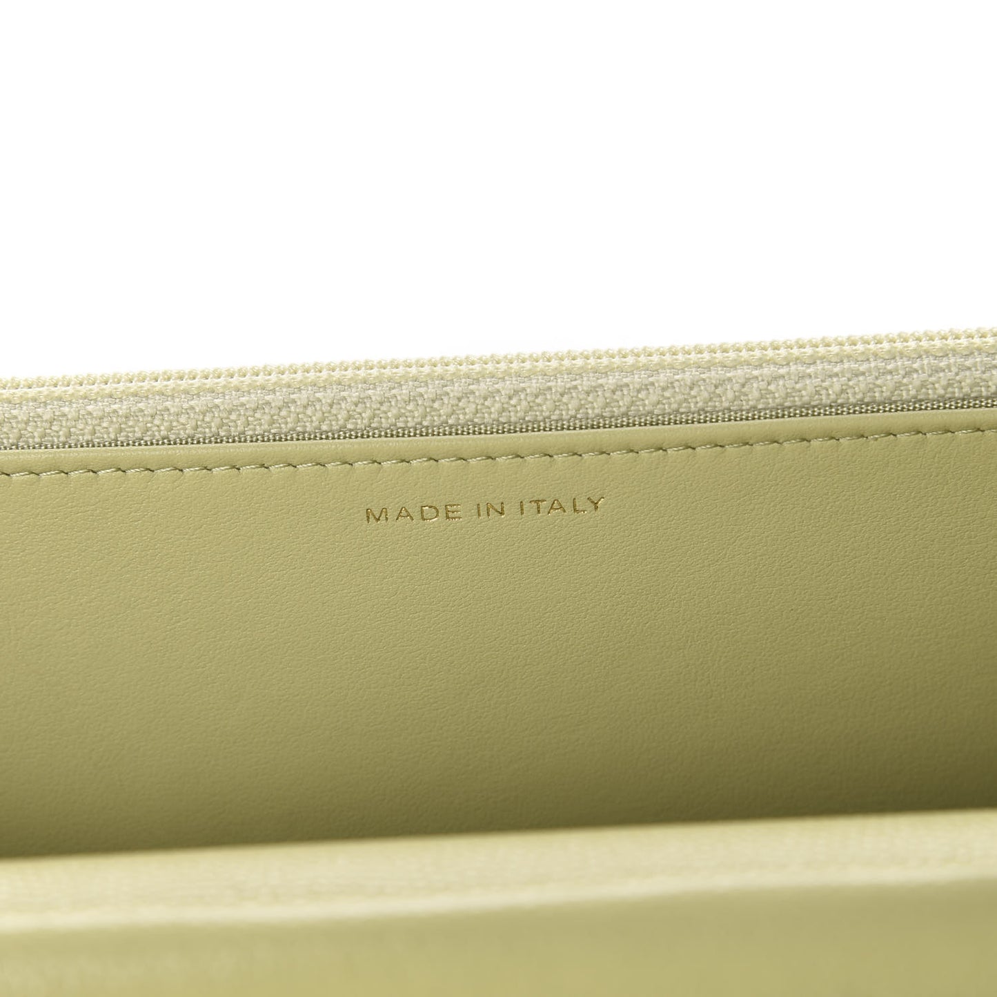 Caviar Quilted French New Wave Chain CC Wallet On Chain WOC Light Green