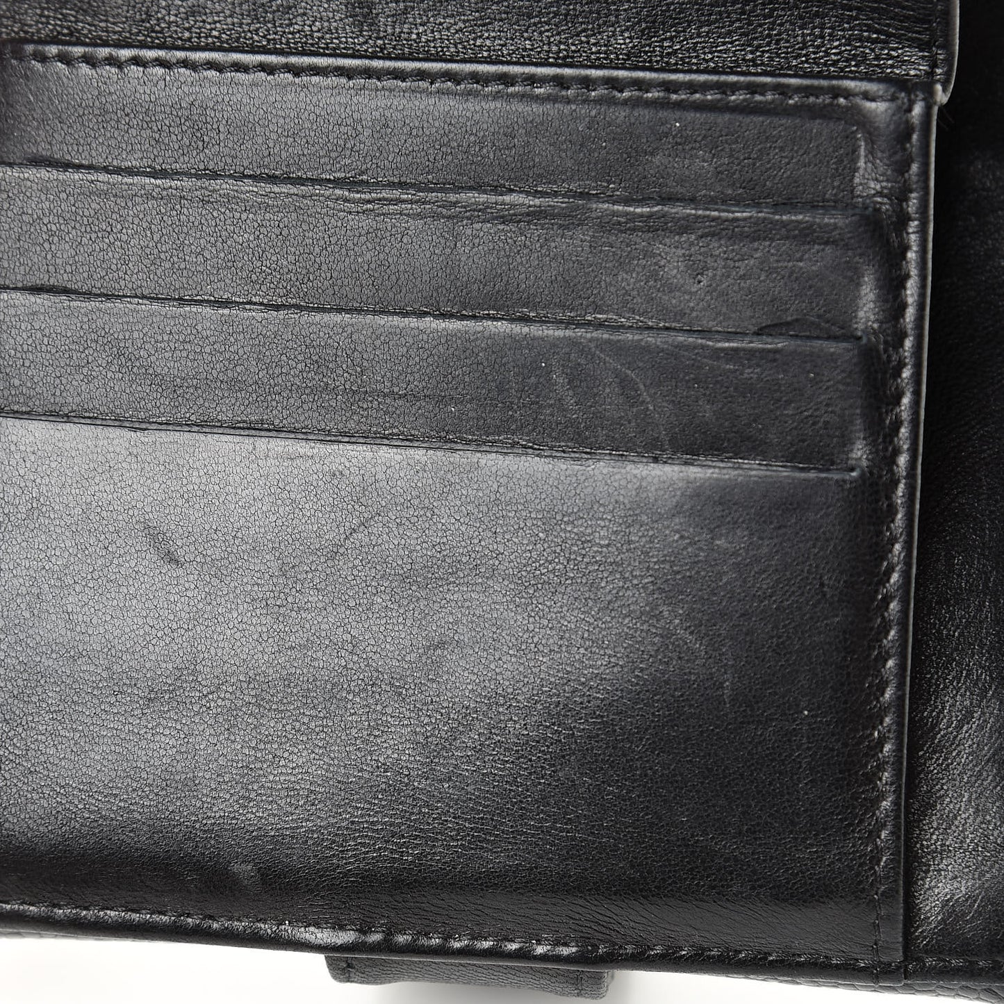 Caviar Timeless CC Compact Flap Wallet Black