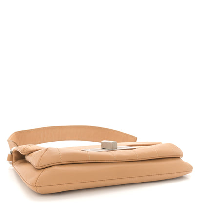 Chanel Lambskin Mademoiselle Chocolate Bar Shoulder Bag Beige 4 of 13