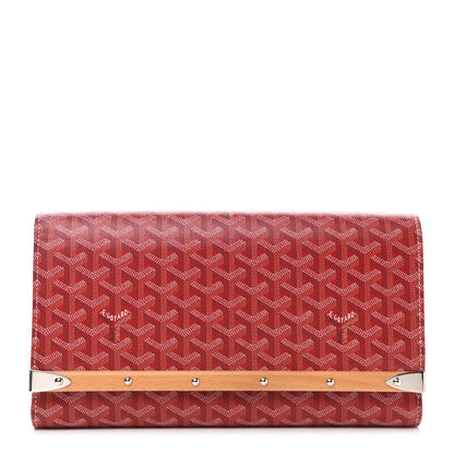 Goyard Goyardine Monte Carlo Bois Clutch Red 1 of 8