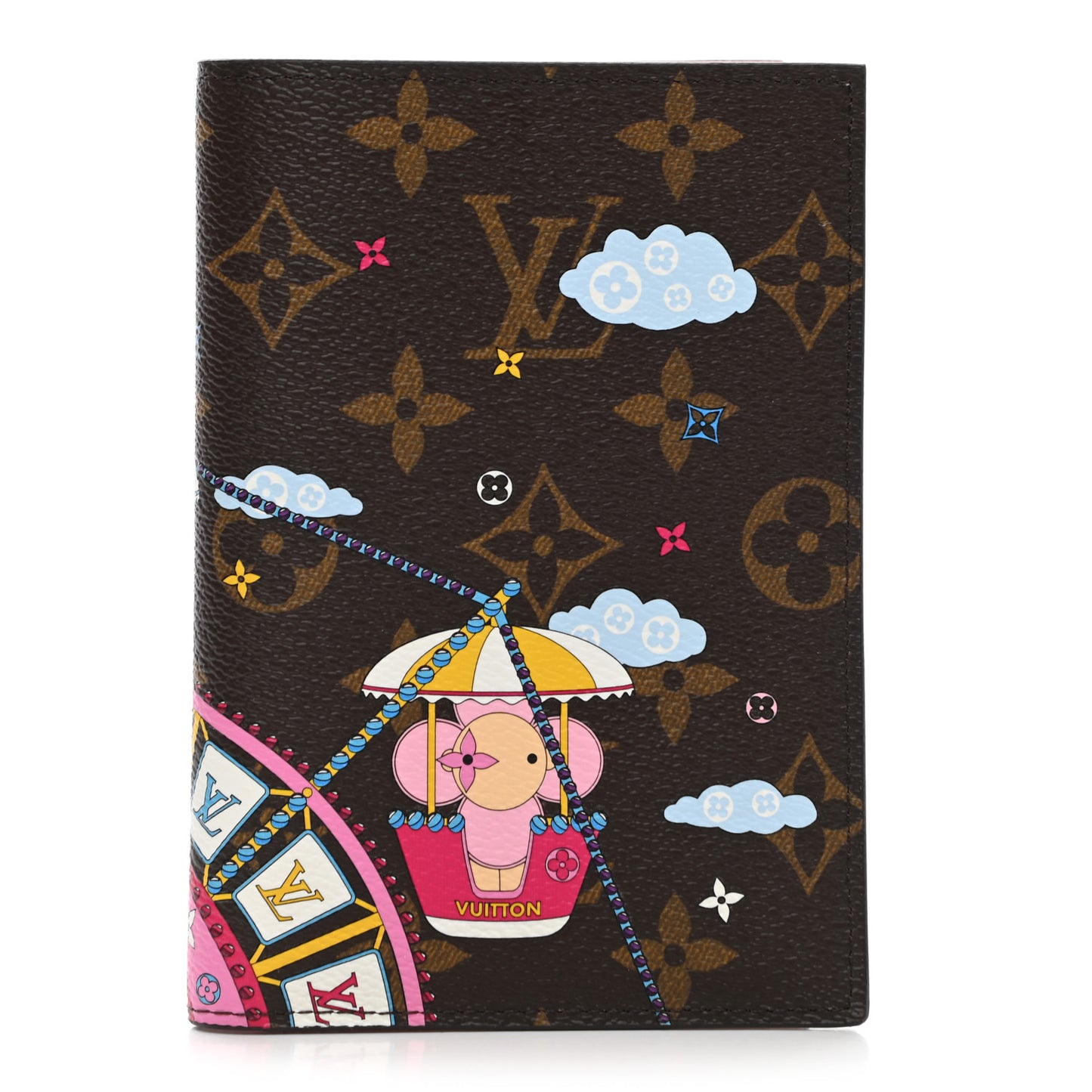 Monogram 2020 Christmas Animation Big Wheel Passport Cover Rose Ballerine