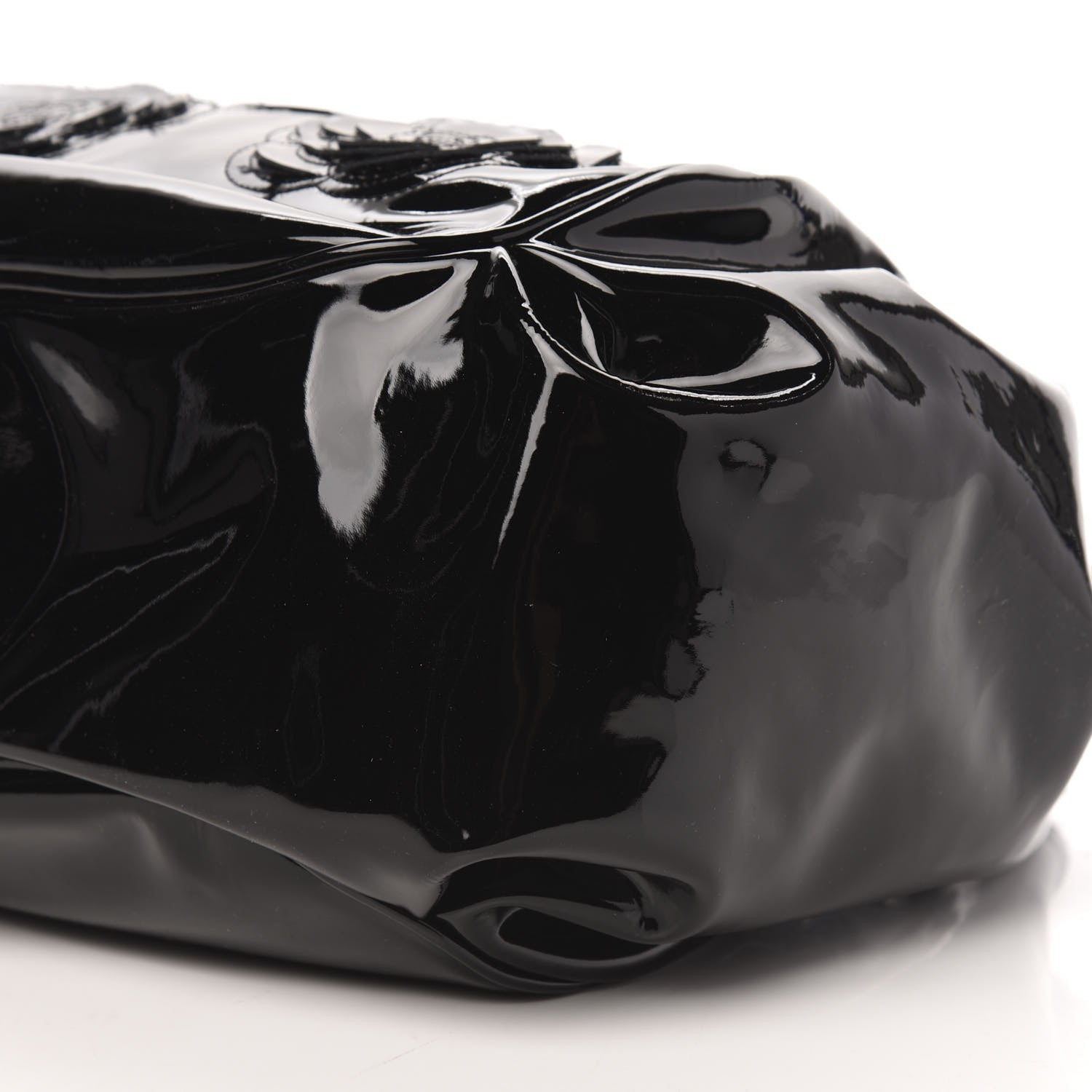 Chanel Patent Camellia Shoulder Bag Black 9 of 12
