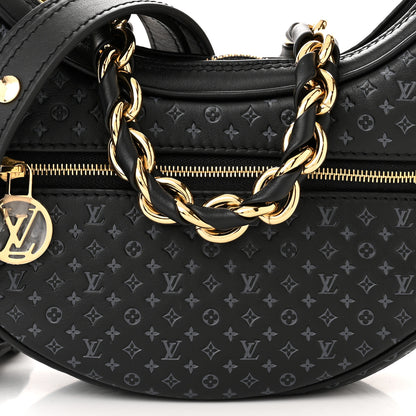 Louis Vuitton Calfskin Embossed Monogram Loop Black 7 of 9
