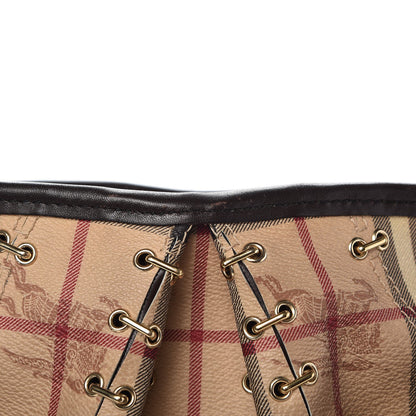 Burberry Haymarket Check Metal Stitch Lowry Dark Brown 17 of 24