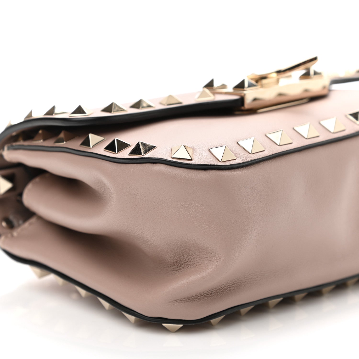 Valentino Garavani Calfskin Mini Rockstud Crossbody Bag Poudre 8 of 9