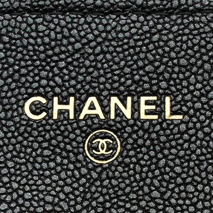 Chanel Iridescent Caviar Quilted Medium Flap Wallet Black 5 of 10