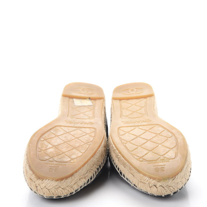Chanel Lambskin CC Espadrilles 38 Black 7 of 17