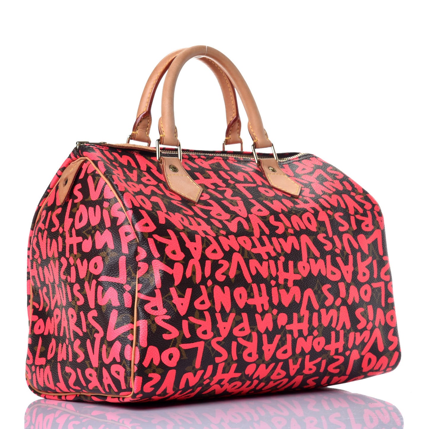 Monogram Graffiti Speedy 30 Fuchsia