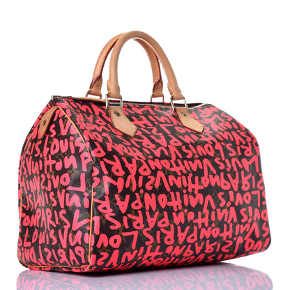Louis Vuitton Monogram Graffiti Speedy 30 Fuchsia 3 of 9