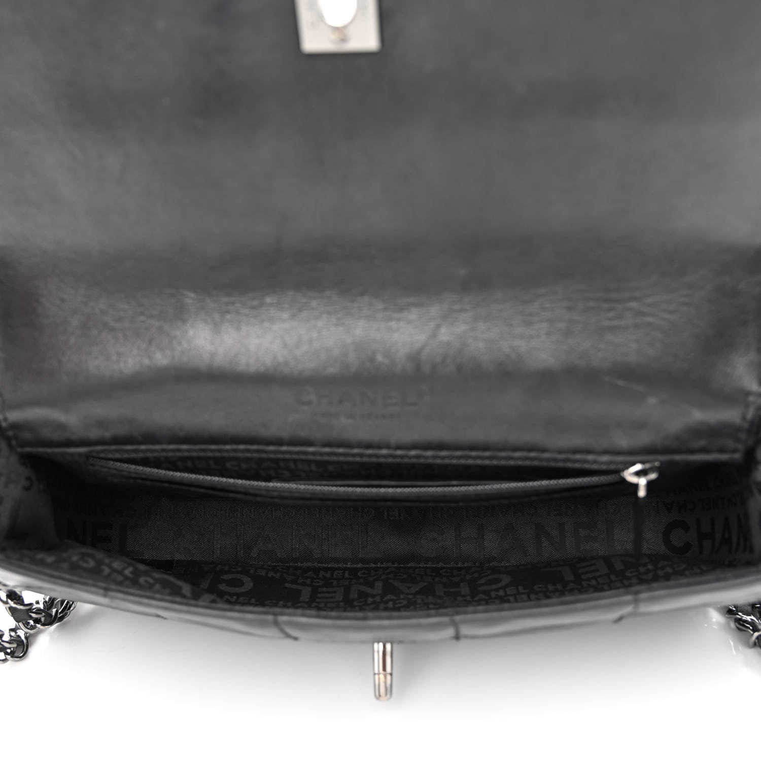 Chanel Lambskin Square Quilted 5 Chain Flap Black 5 of 11