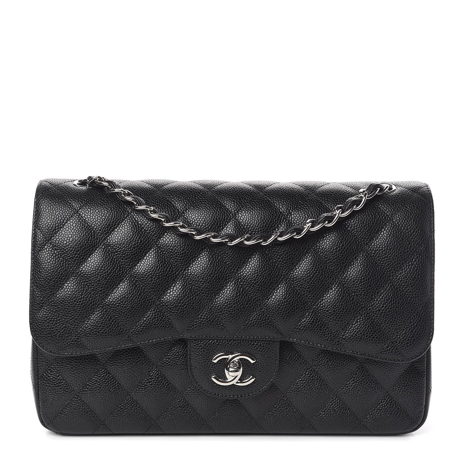 Chanel Caviar Quilted Jumbo Double Flap Black 1 of 10