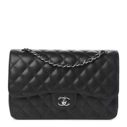 Chanel Caviar Quilted Jumbo Double Flap Black 1 of 10