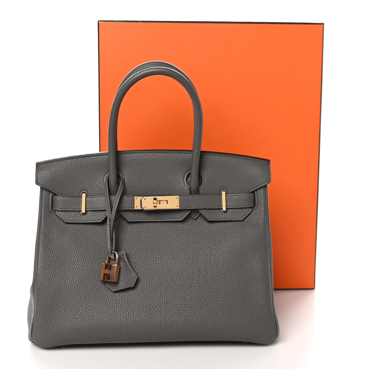 Hermes Togo BIRKIN 30 Etain 12 of 12