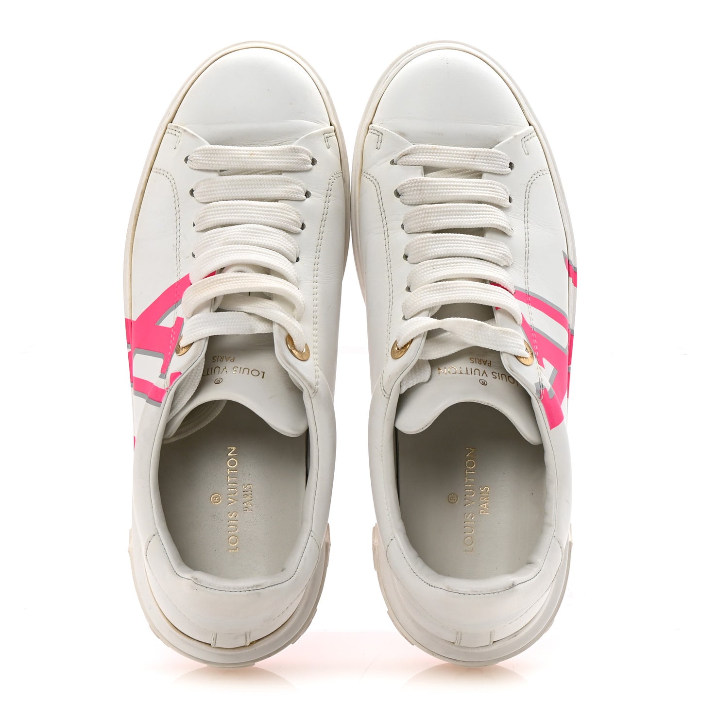 Monogram Time Out Sneakers 37.5 White Rose