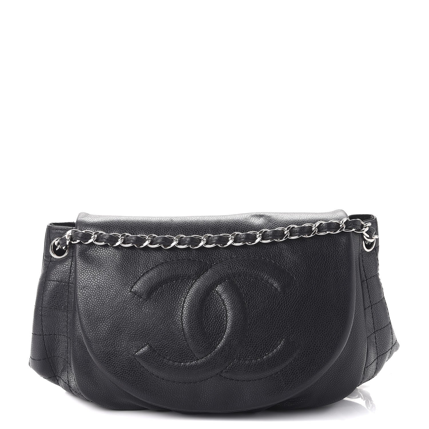 Chanel Caviar Half Moon Large Flap Black 1 of 10