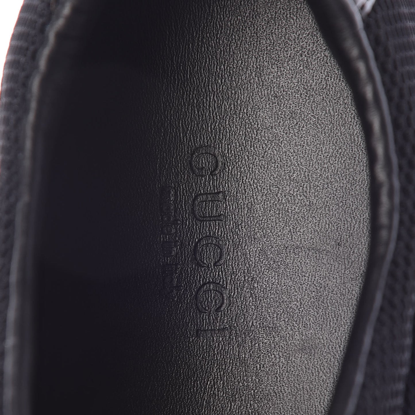 Calfskin Mesh Web Sneakers 35 Black