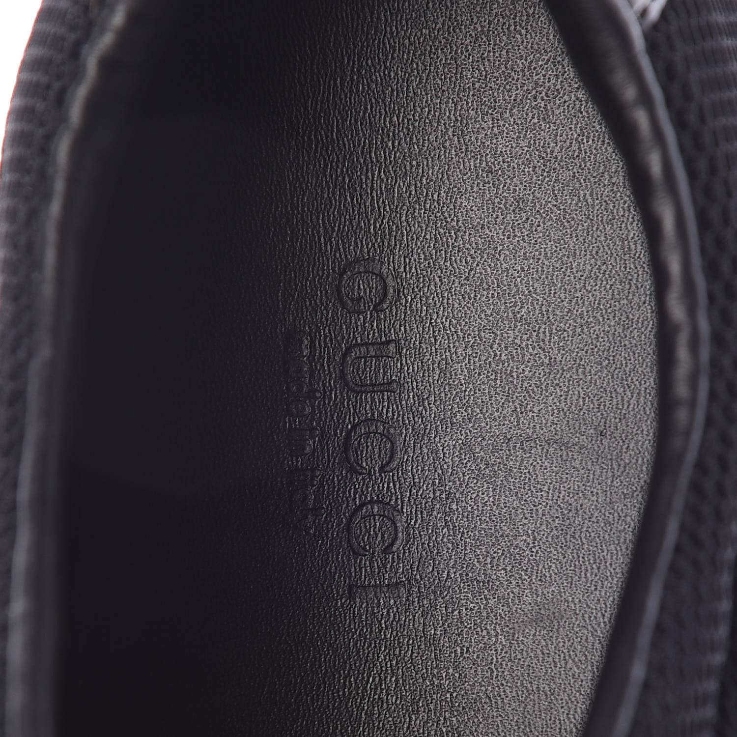 Gucci Calfskin Mesh Web Sneakers 35 Black 9 of 13