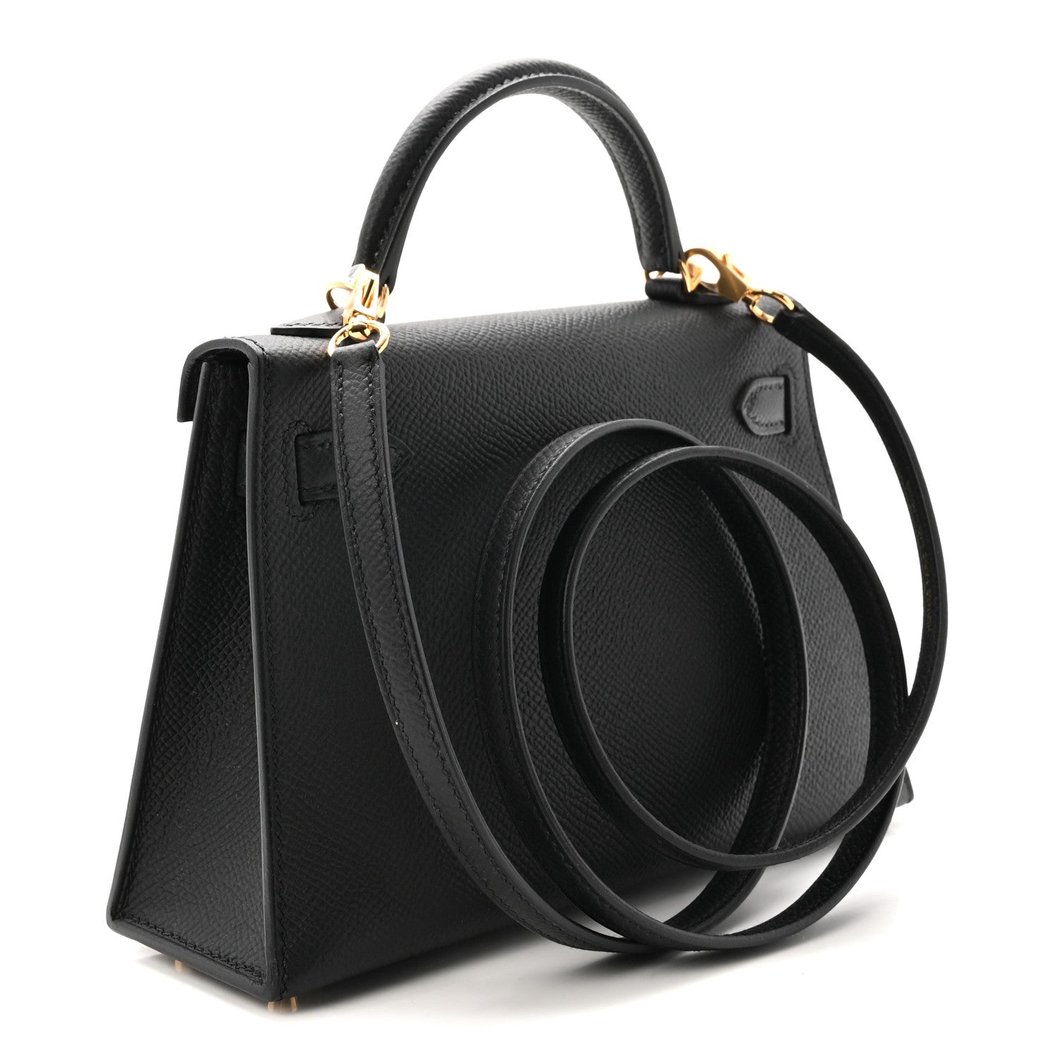 Hermes Epsom Mini Kelly Sellier 20 Black 2 of 9