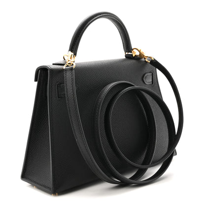 Hermes Epsom Mini Kelly Sellier 20 Black 2 of 9