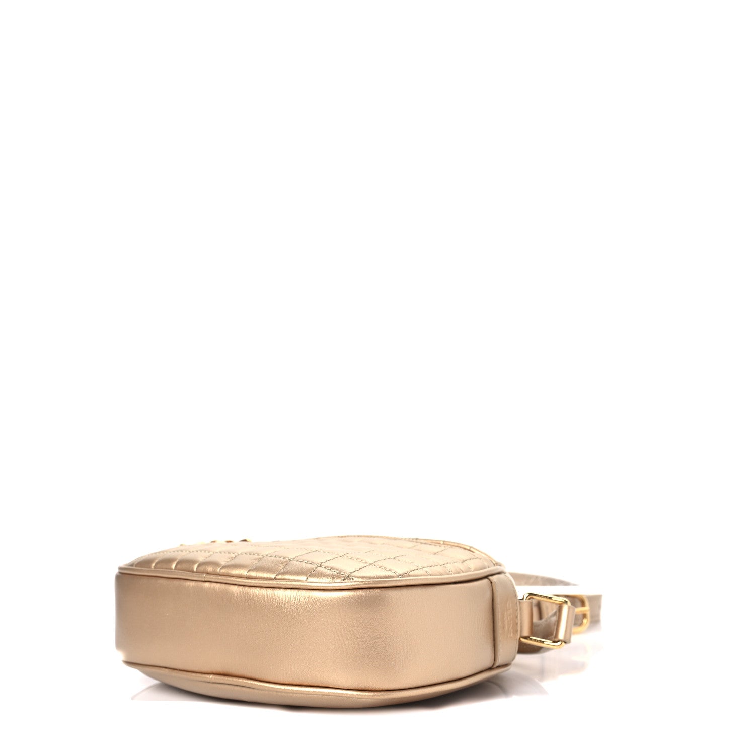Celine Laminated Calfskin Quilted Small C Charm Bag Gold 8 of 8
