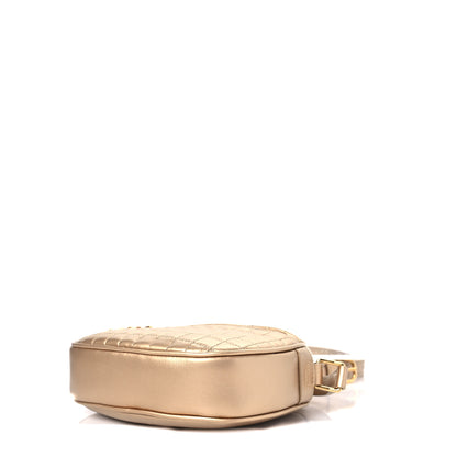 Celine Laminated Calfskin Quilted Small C Charm Bag Gold 8 of 8