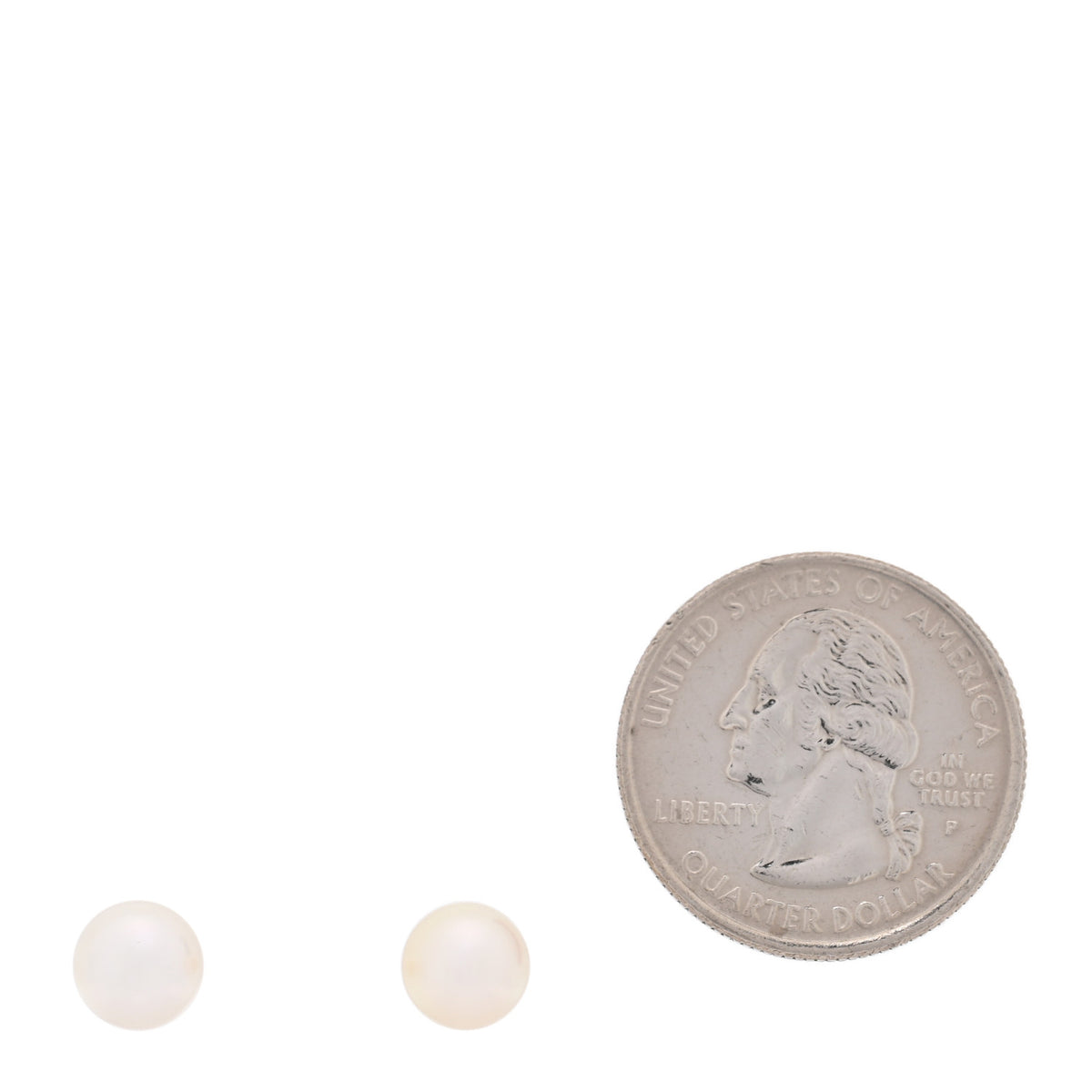 18K Yellow Gold Akoya Pearl 7.5-8mm Stud Earrings