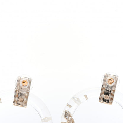Chanel Acrylic Crystal Pearl CC Earrings Gold 4 of 5