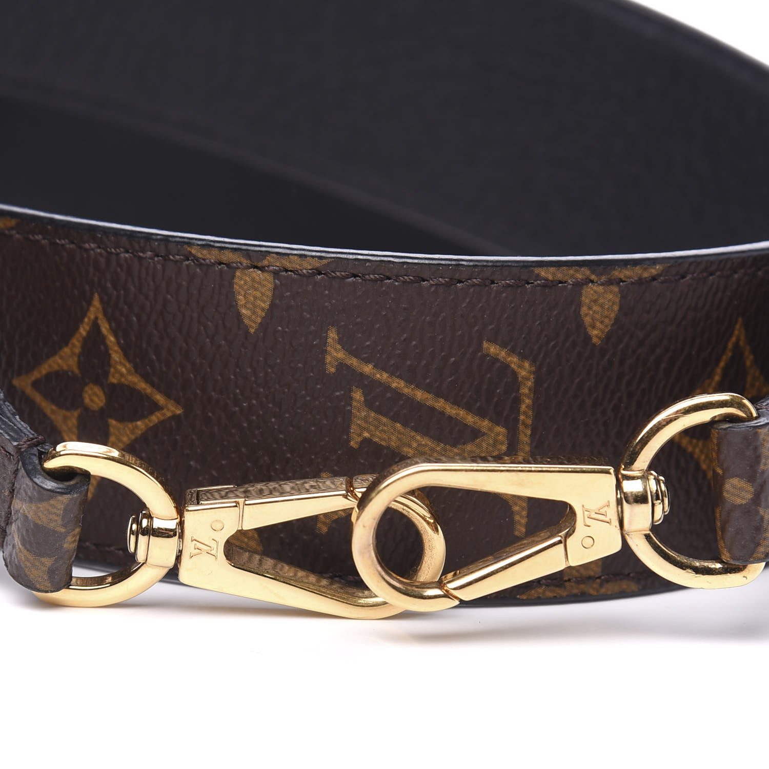 Louis Vuitton Monogram Bandouliere Shoulder Strap Black 3 of 4