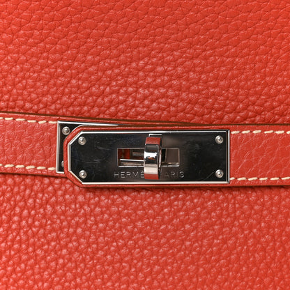 Hermes Taurillon Clemence Bi-Color Jypsiere 28 Sanguine Bougainvillea 11 of 16