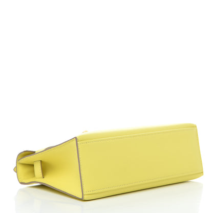Hermes Swift Kelly Pochette Clutch Lime 5 of 30