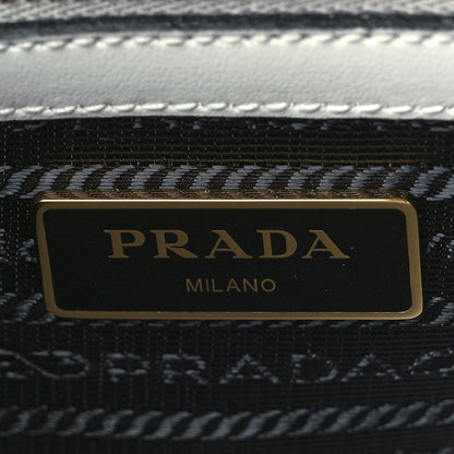 Prada Saffiano Soft Calfskin Double Handle Satchel White 6 of 8
