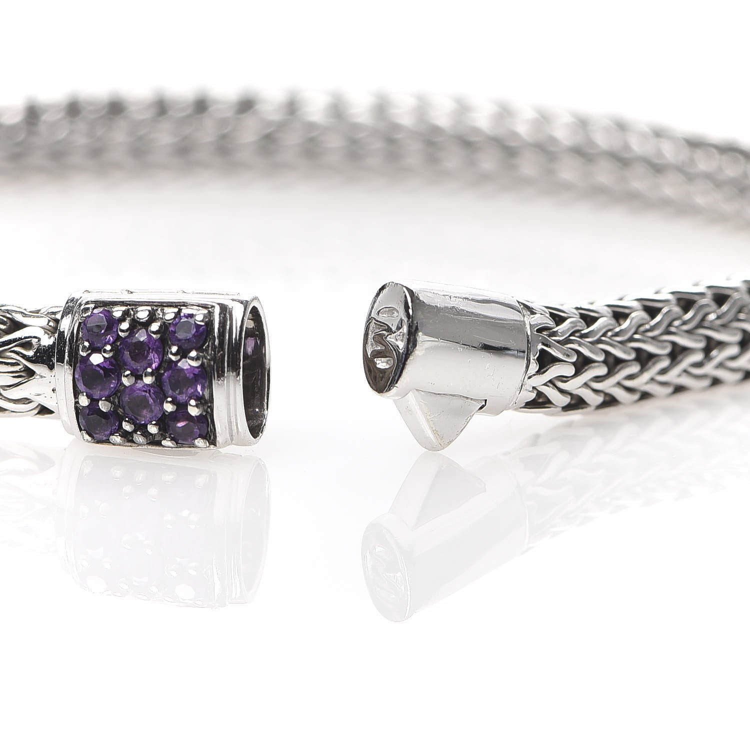 John Hardy Sterling Silver Amethyst 5mm Classic Chain Bracelet 4 of 5