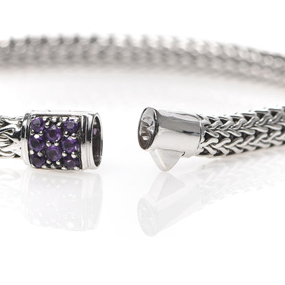 John Hardy Sterling Silver Amethyst 5mm Classic Chain Bracelet 4 of 5