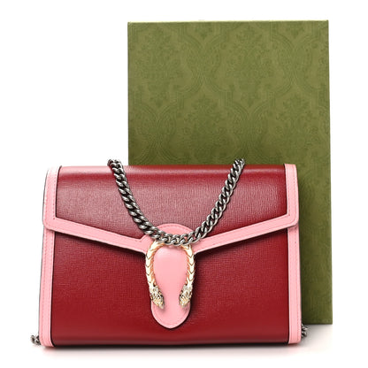 Gucci Azalea Calfskin Enamel Mini Dionysus Chain Wallet New Cherry Red Wild Rose Off White 11 of 11