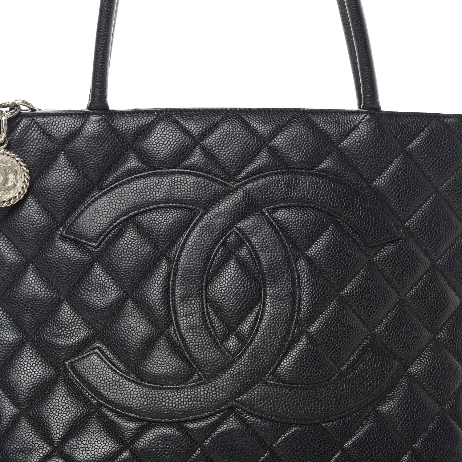 Chanel Caviar Quilted Medallion Tote Black 8 of 17