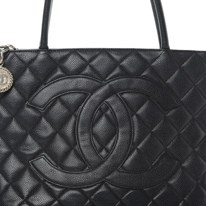 Chanel Caviar Quilted Medallion Tote Black 8 of 17