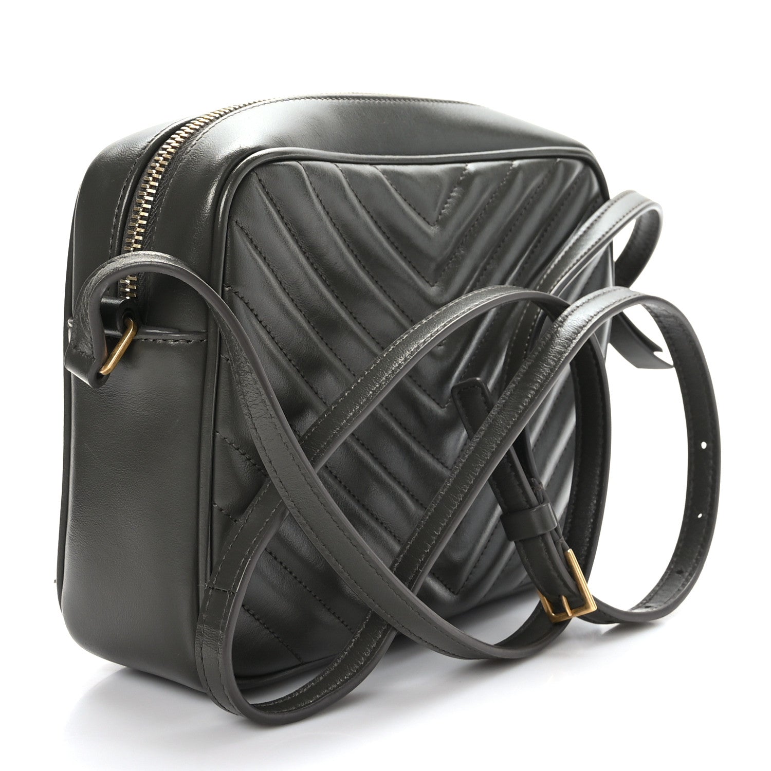 Saint Laurent Calfskin Matelasse Monogram Lou Camera Bag Pebble 3 of 9
